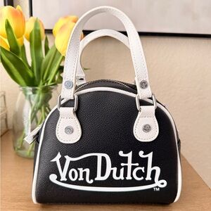 NWT Von Dutch Black and White Mini Bag